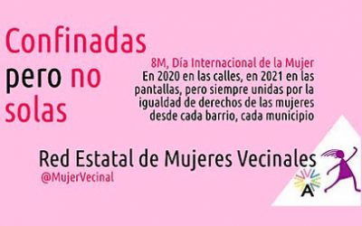 «Confinadas pero no solas» en el 8 M de 2021