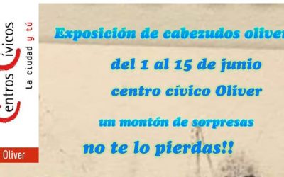 Exposición de Cabezudos en el Centro Cívico Oliver
