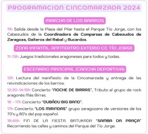 Cincomarzada 2024 FABZ Programación