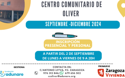 Actividades del Centro Comunitario Oliver Septiembre-Diciembre 2024
