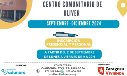 Actividades del Centro Comunitario Oliver Septiembre-Diciembre 2024