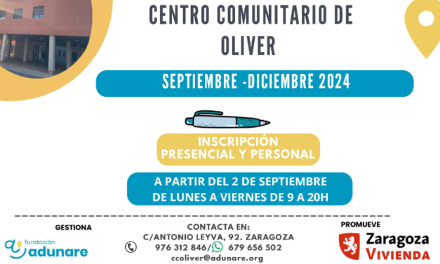Actividades del Centro Comunitario Oliver Septiembre-Diciembre 2024