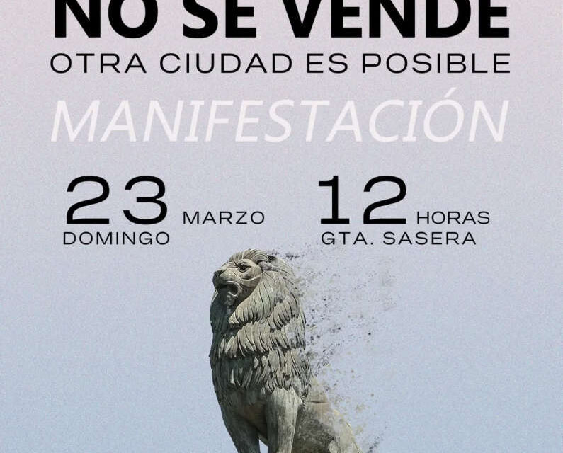 Manifestación Zaragoza no se Vende