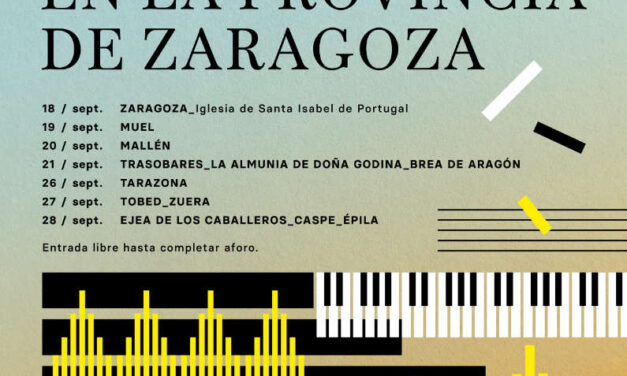 La DPZ organiza una nueva edición de sus Jornadas de Órgano con 12 conciertos en otros tantos municipios del 18 al 28 de septiembre