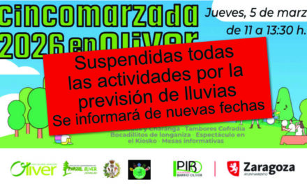 Cincomarzada 2026 en el Parque Oliver SUSPENDIDA
