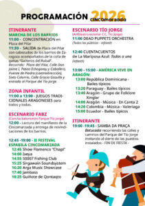 Cincomarzada 2026 Programación